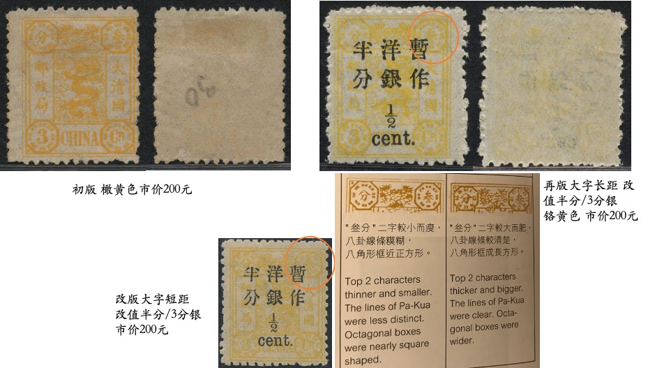 清慈寿加盖改值邮票的区别分析– 中华集邮网